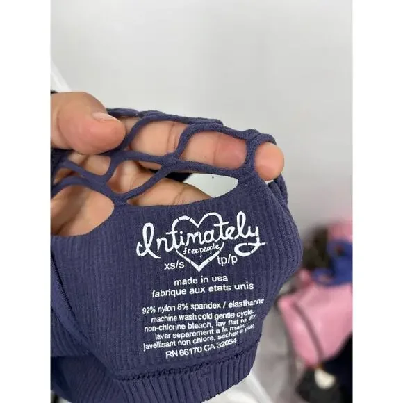 Free People Intimately Nvy Blue Bra Size XS/S - Picture 5 of 5